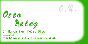 otto meleg business card